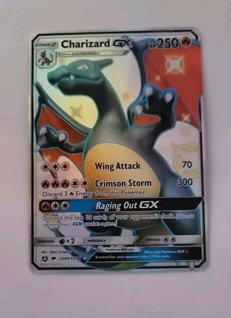 Charizard GX SV49/SV94 Hidden Fates Shiny Vault Pokemon Card