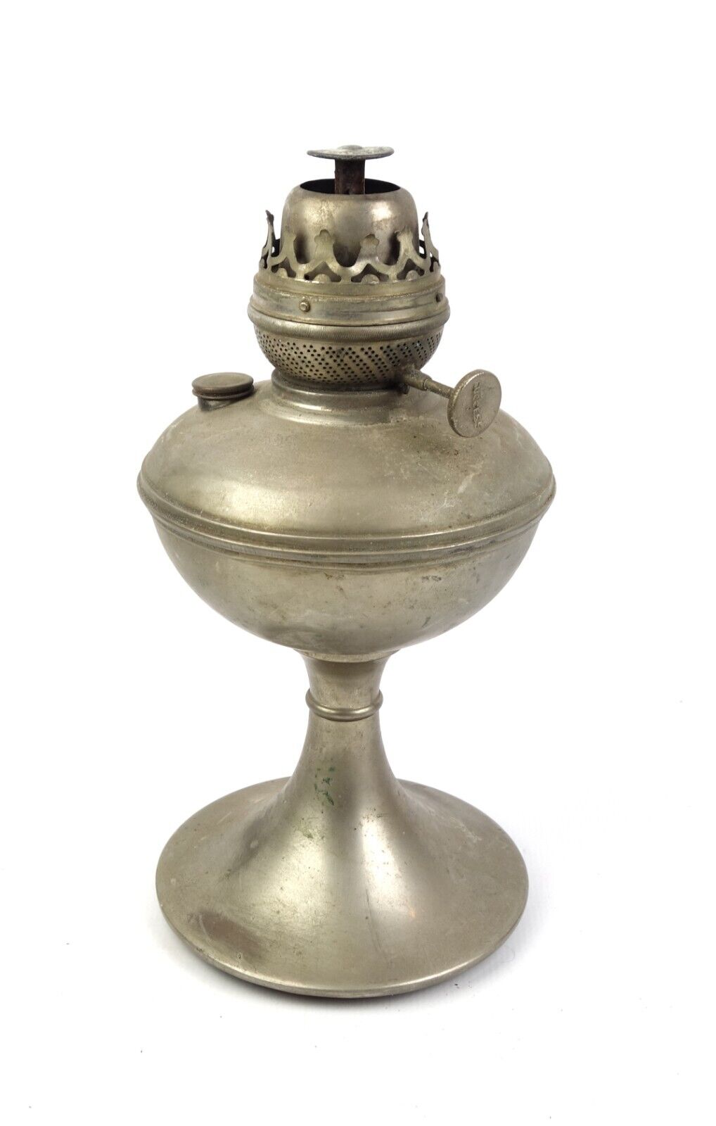 Antique 1900s Success Nickel Plated Oil / Kerosene Lamp