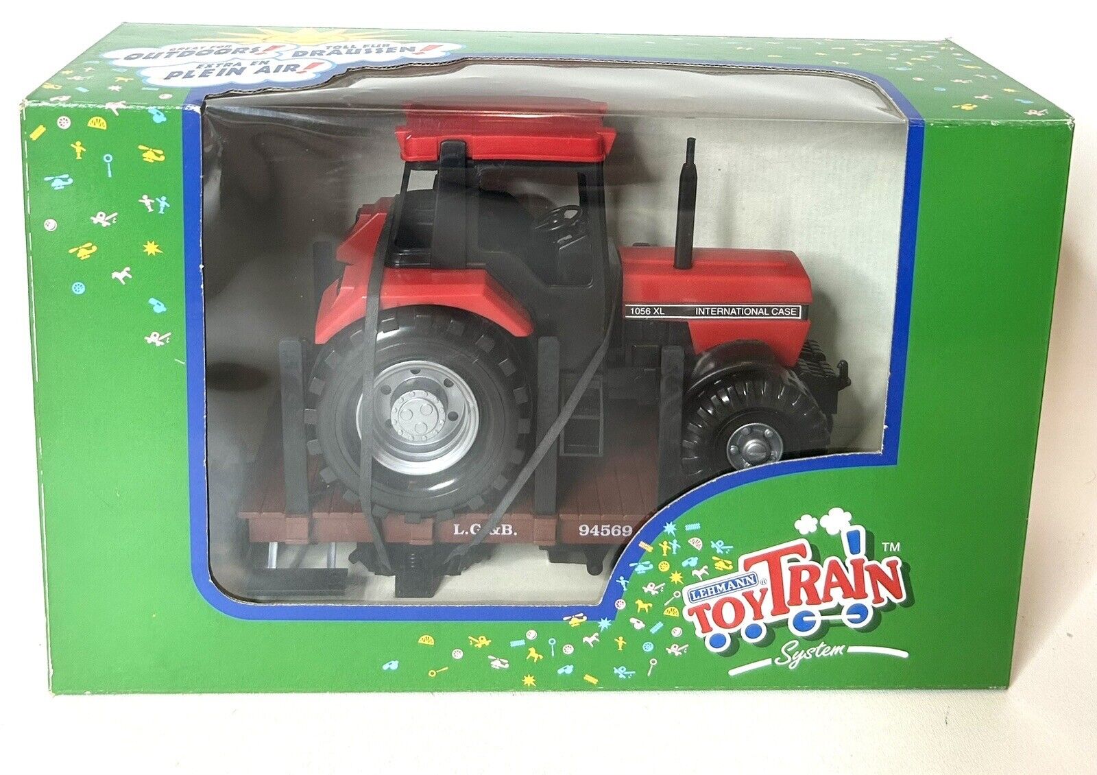 LGB Flat Car International Harvester 1056 XL Tractor Lehmann Toy Train #94569