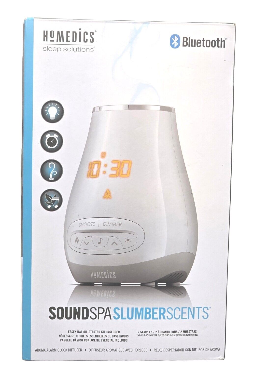 HoMedics SoundSpa Slumber Scents Bluetooth, Essential Oil Diffuser, NISB