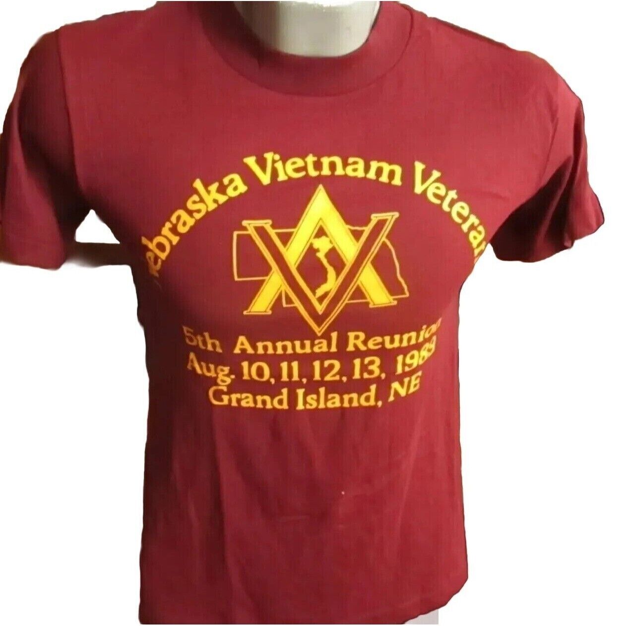 Vintage Mens T-shirt Single Stitch Small 1989 Small Vietnam Veterans POW MIA  S