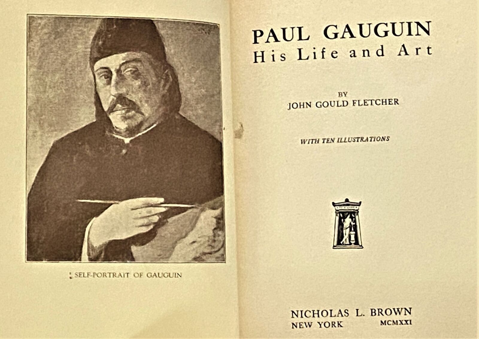John Gould Fletcher / PAUL GAUGUIN HIS LIFE AND ART 1st Edition 1921