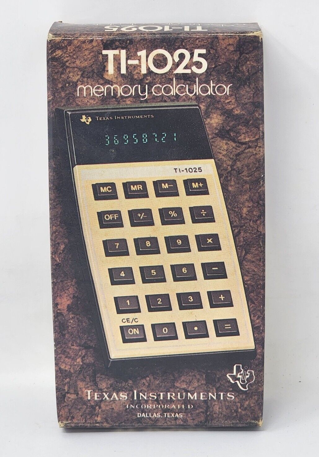 Texas Instruments Incorporated Memory Calculator TI-1025 Vintage 1977