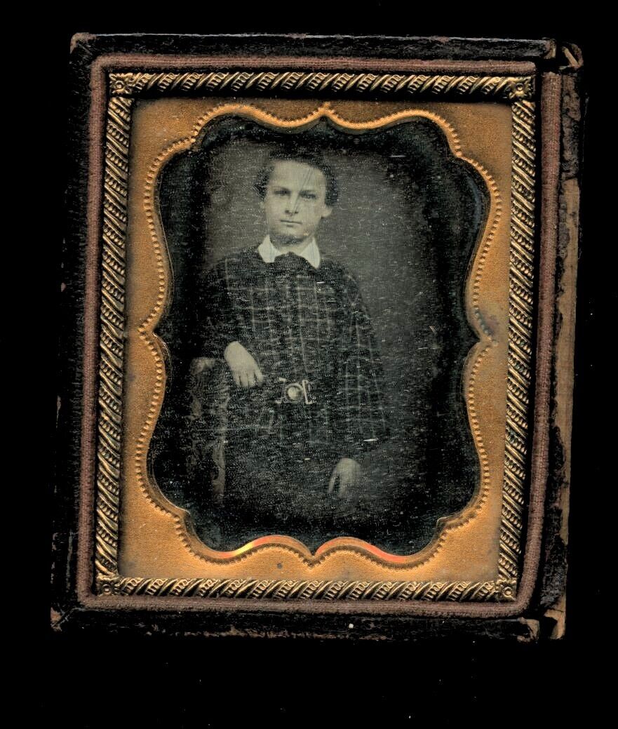ID\'d Maryland Boy ARTHUR SHRIVER 1/9 Daguerreotype 1850s