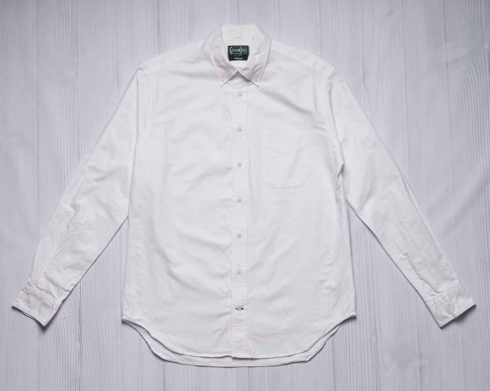 Gitman Vintage NWT $205 White Oxford Button Down Collar 100% Cotton Shirt M