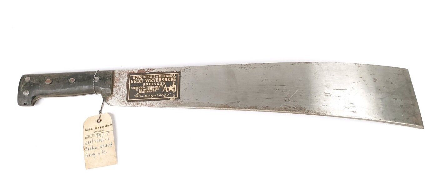 Vintage Gebr Weyersberg Solingen Estrella A1 #70 Machete Curved Blade READ