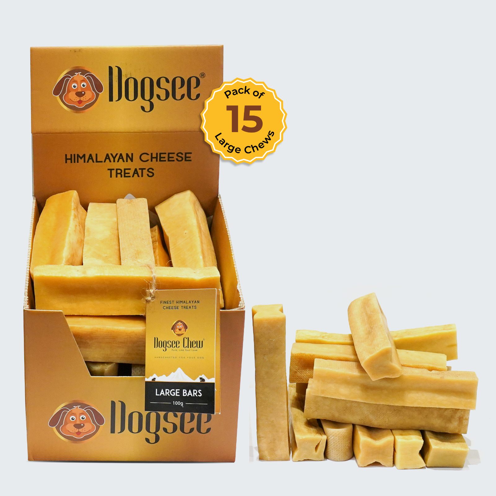 Dogsee Himalayan Dog Chews Large 15 Count