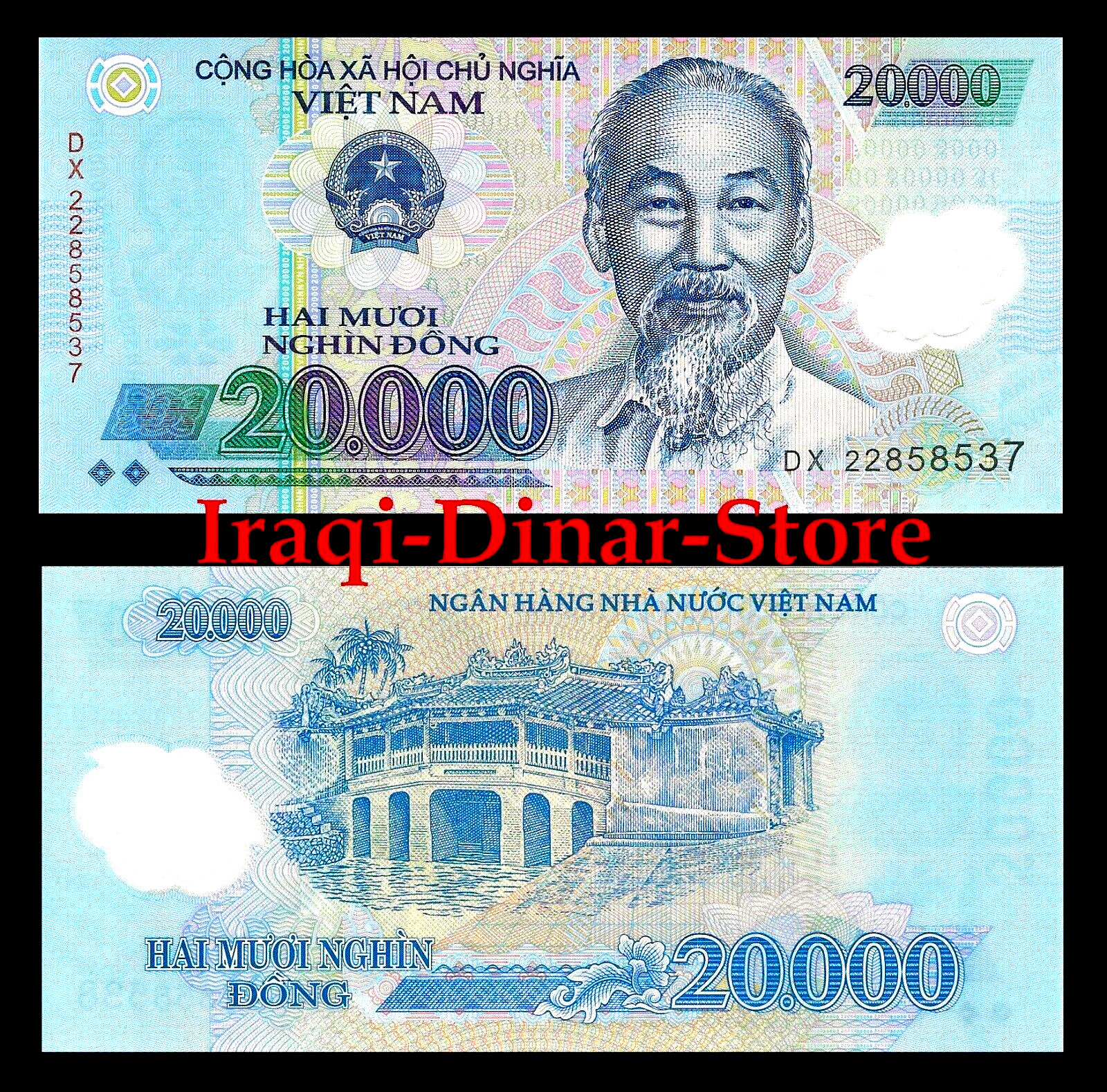 Vietnam Dong 5 x 20,000 Dong = 100,000 Viet Nam Dong New Unc Collectable