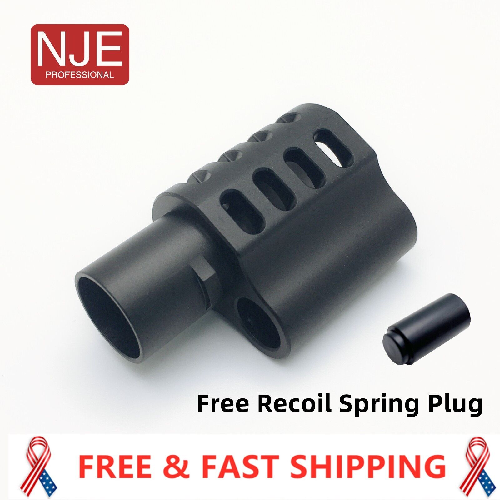 1911 .45 ACP Muzzle Brake Compensator Aluminum Free Recoil Spring Plug