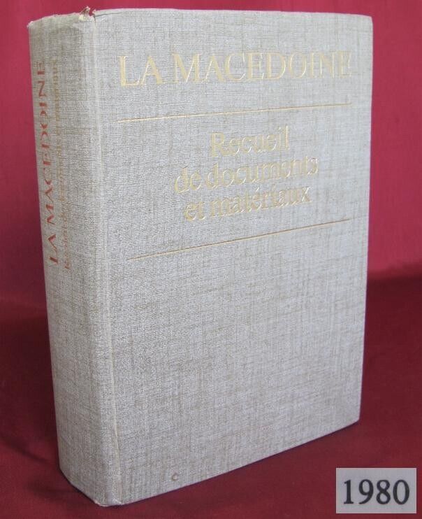1980 VINTAGE BULGARIAN ACADEMY OF SCIENCE MACEDONIAN DOCUMENTS BOOK IN FRENCH RA