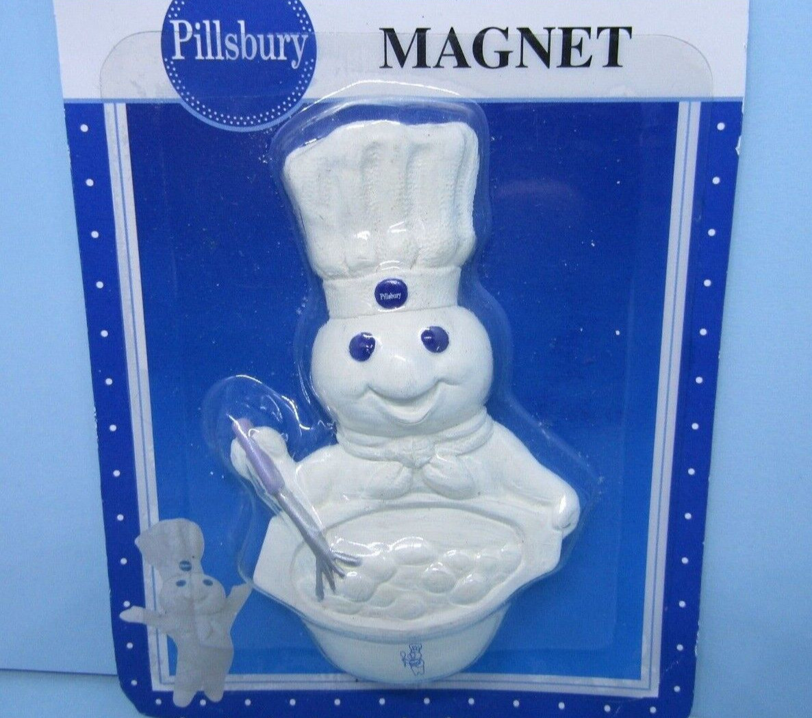 FS NIP Pillsbury Doughboy MAGNET POPPIN' FRESH MIXING BOWL CERAMIC Trevco 1998