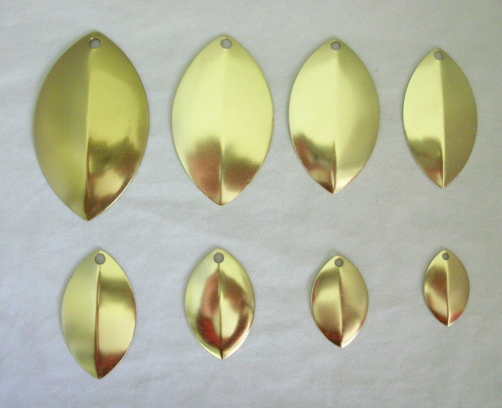 Turtle Back Blades Smooth Brass choose sizes #2,#3,#4,#4.5,#5,#5.5,#6,#7  (5 ct)