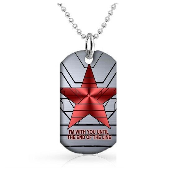 Winter Soldier dog tags Dog Tag 30 inch Ball Chain Included Till the end time