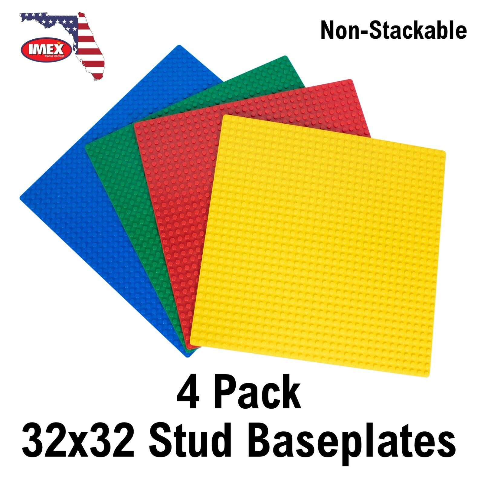 4PC MAKE A TABLE 32X32 FLAT BASEPLATE (RED, YELLOW, BLUE, GREEN)