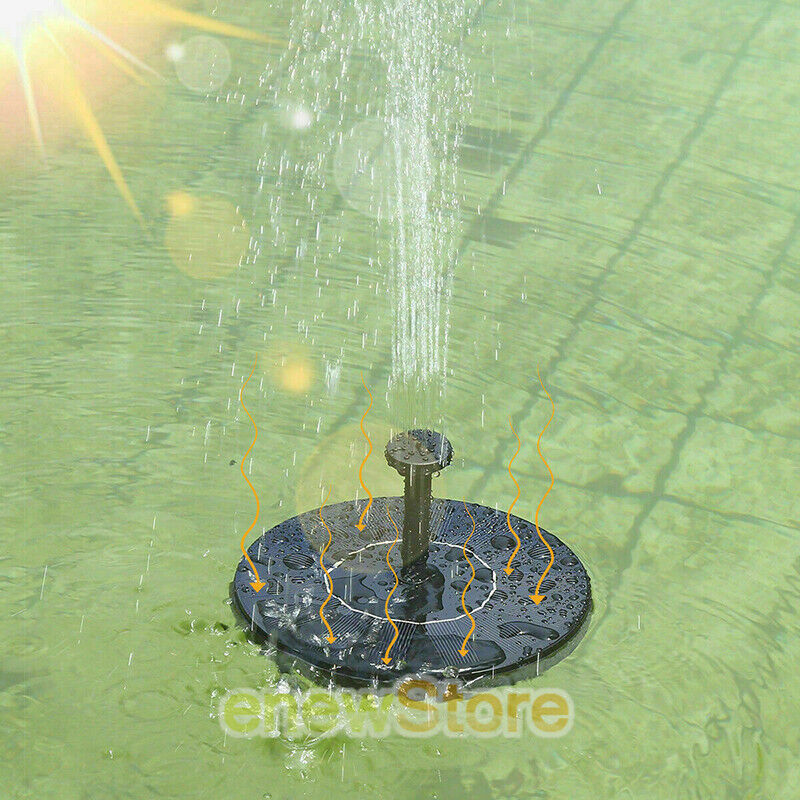 Solar Bird Bath Fountain, Smart Mini Solar Powered Fountain Pump, Free Standing