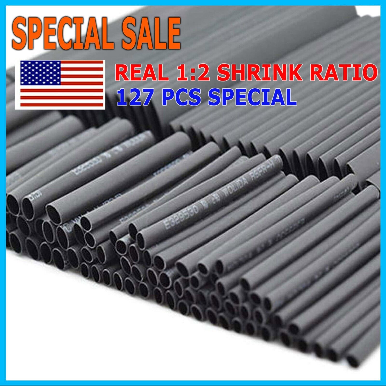 127pcs Heat Shrink Tubing Electrical Wire Insulation Cable Connection Sleeve Kit