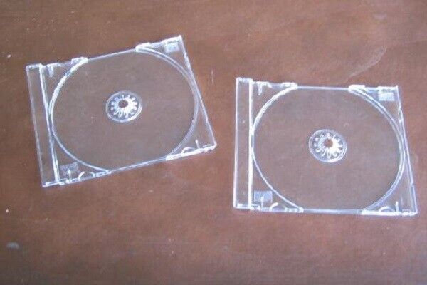 10 HIGH QUALITY NEW CD Trays, Crystal Clear w Compact Disc Audio Logo KC02PK CDA
