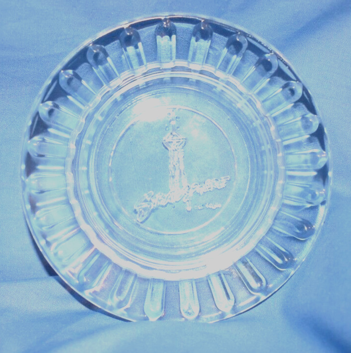 Vintage Bob Stupak\'s Stratosphere Casino Glass Ashtray LV / Unusual USA marked