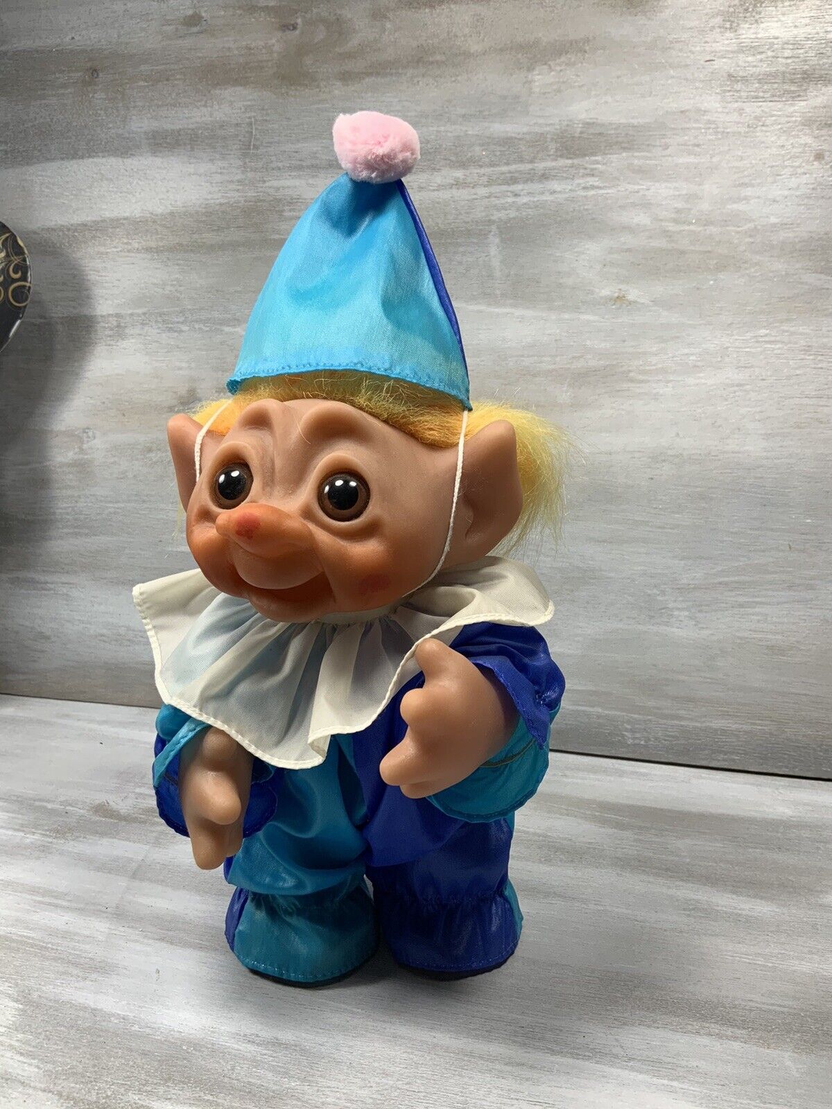 Rare Norfin Troll Doll Thomas Dam 1977 Denmark 9.5” Vintage Clown Collectible