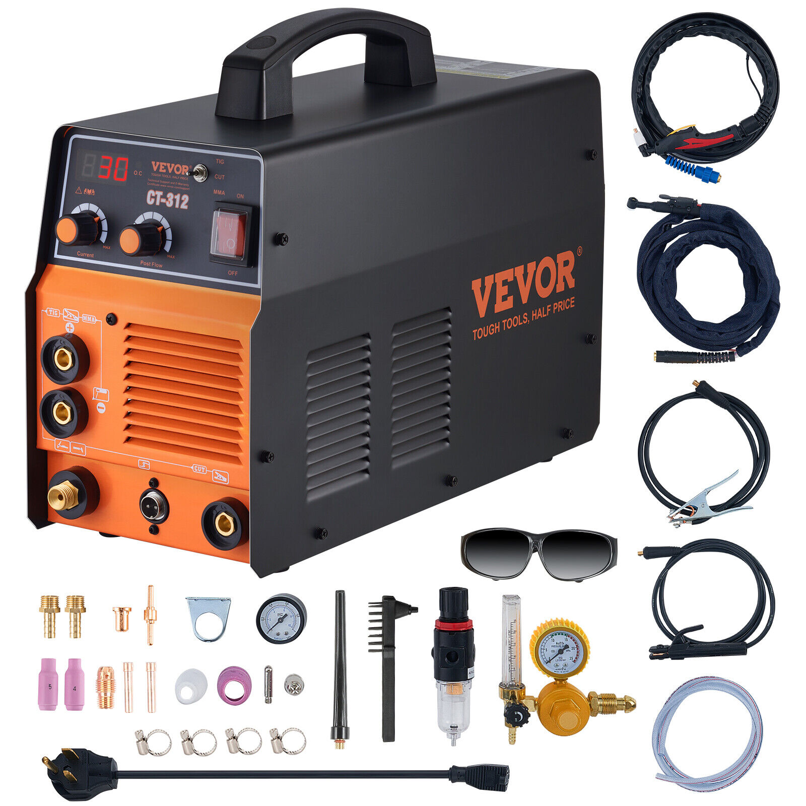 VEVOR 3 in 1 Plasma Cutter Welder Machine CT-312 CUT/TIG/MMA 110/220V Voltage