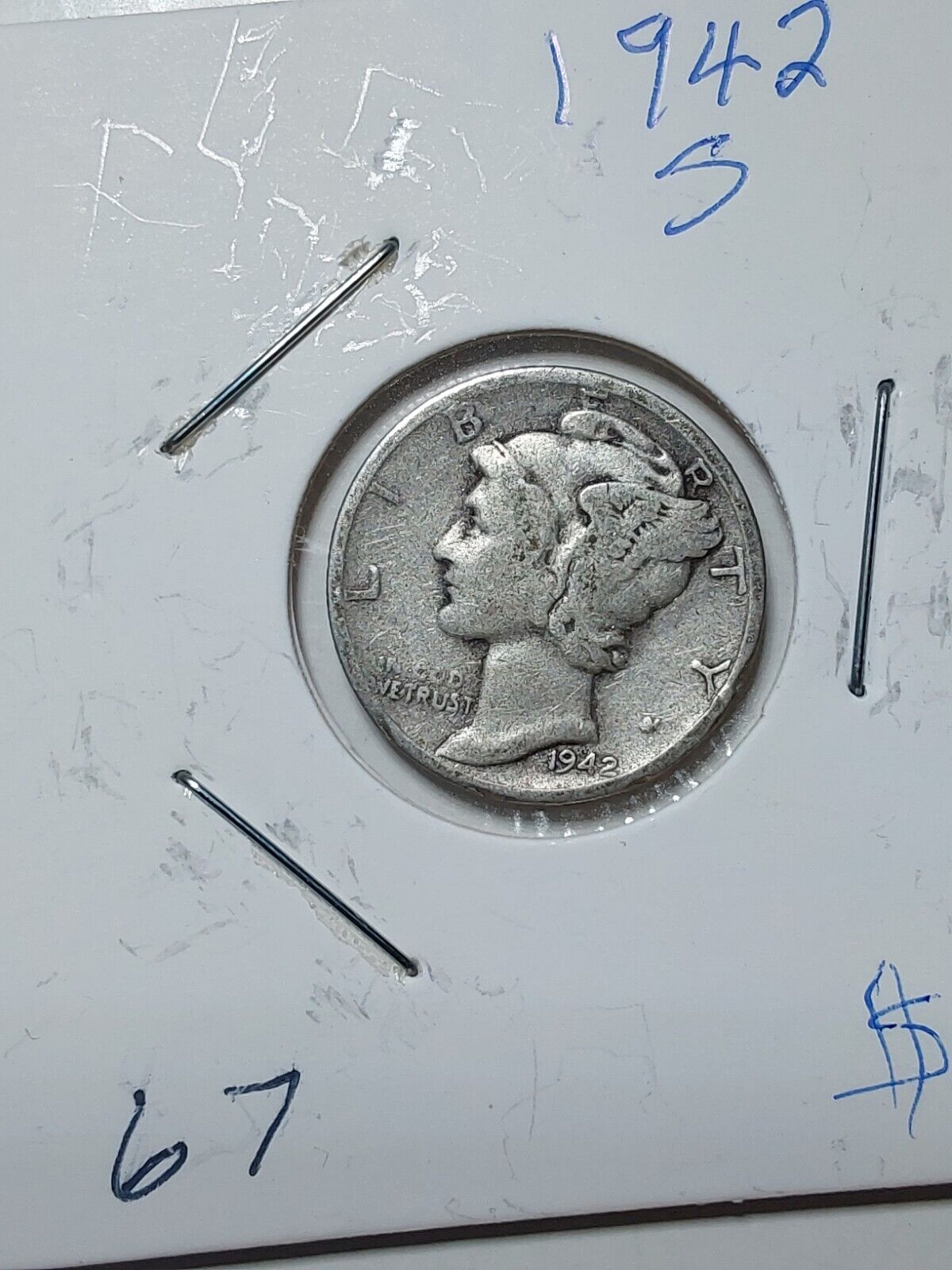 1942-S Mercury Dime  Silver