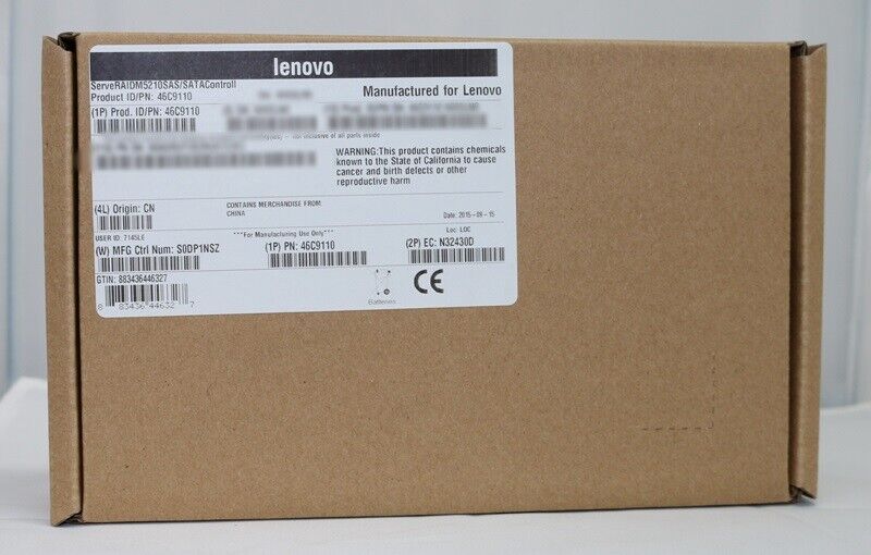 46C9110 Lenovo ServRAID M5210 SAS/SATA Controller (FRU 46C9111) - New Retail Box