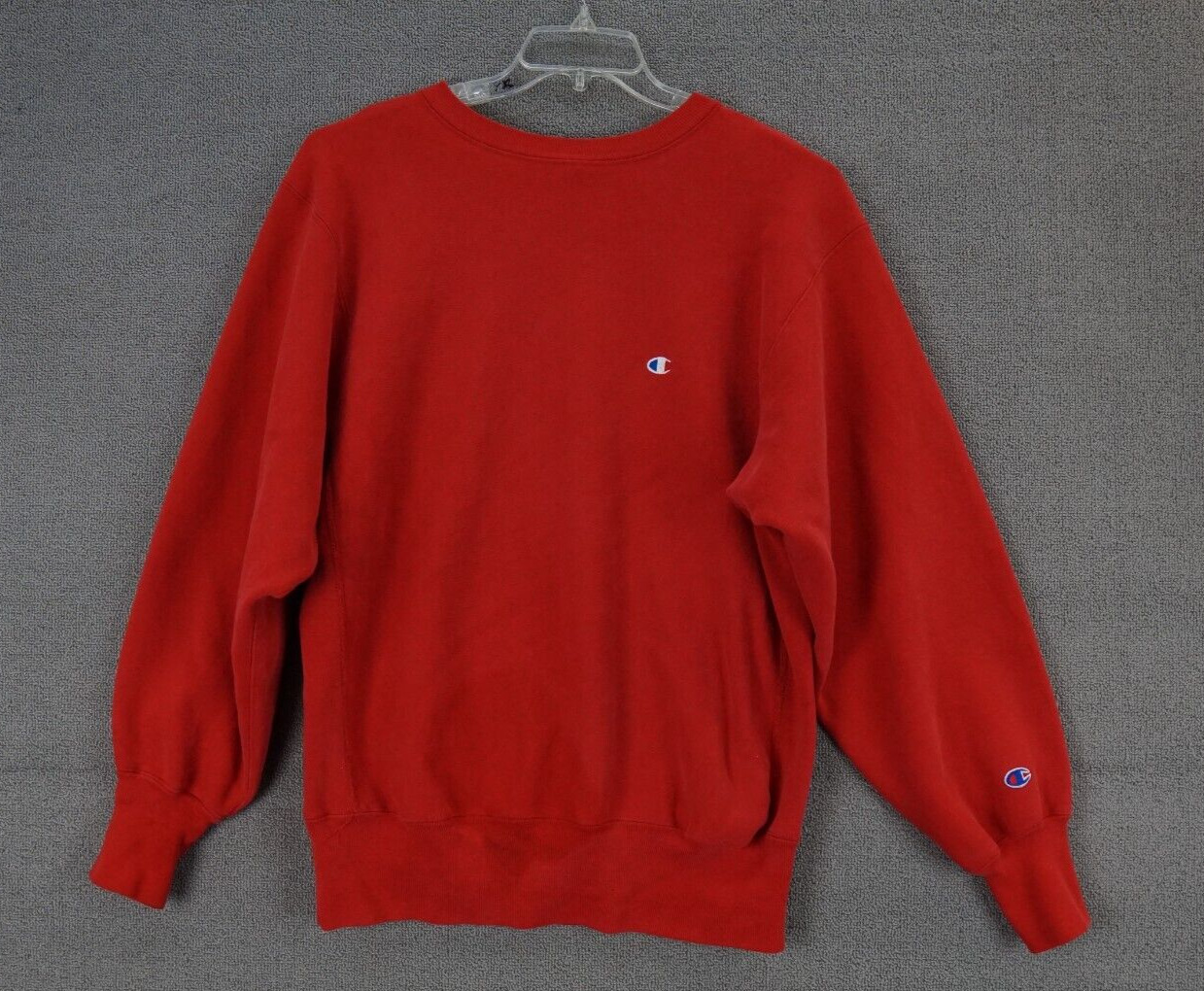 Vintage 80s Red Champion Reverse Weave Sweatshirt XL