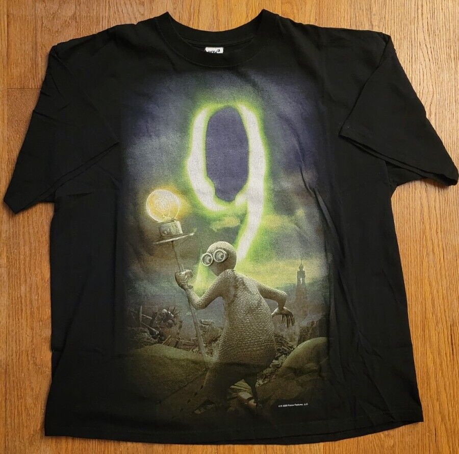 Rare Vintage 2009 Elijah Wood 9 Movie Promo T Shirt XL Sci Fi Fantasy
