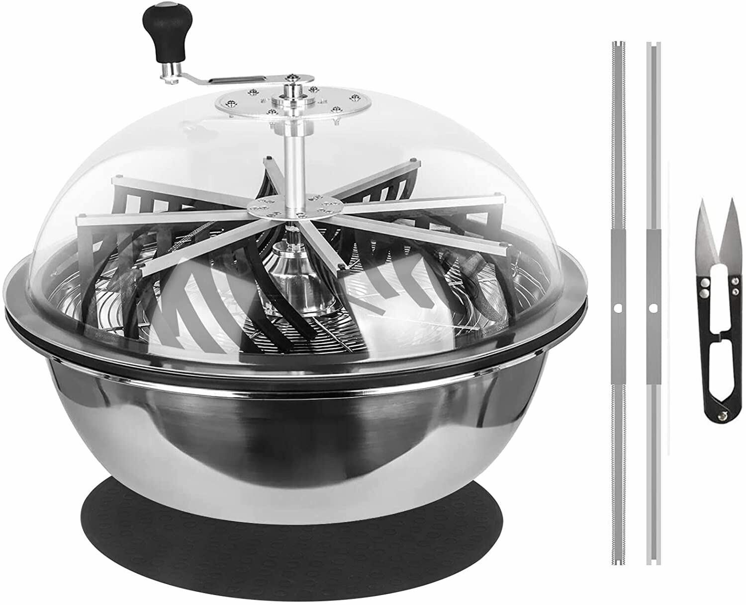 iPower 24 inch Leaf Bowl Trimmer Machine Twisted Spin Cut with Steel Blades Box