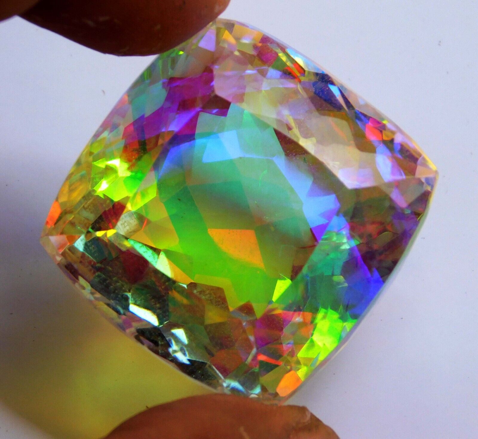 Natural 223.50 Ct Brazilian Multi-Color Mystic Topaz Radiant Cut Loose Gemstone
