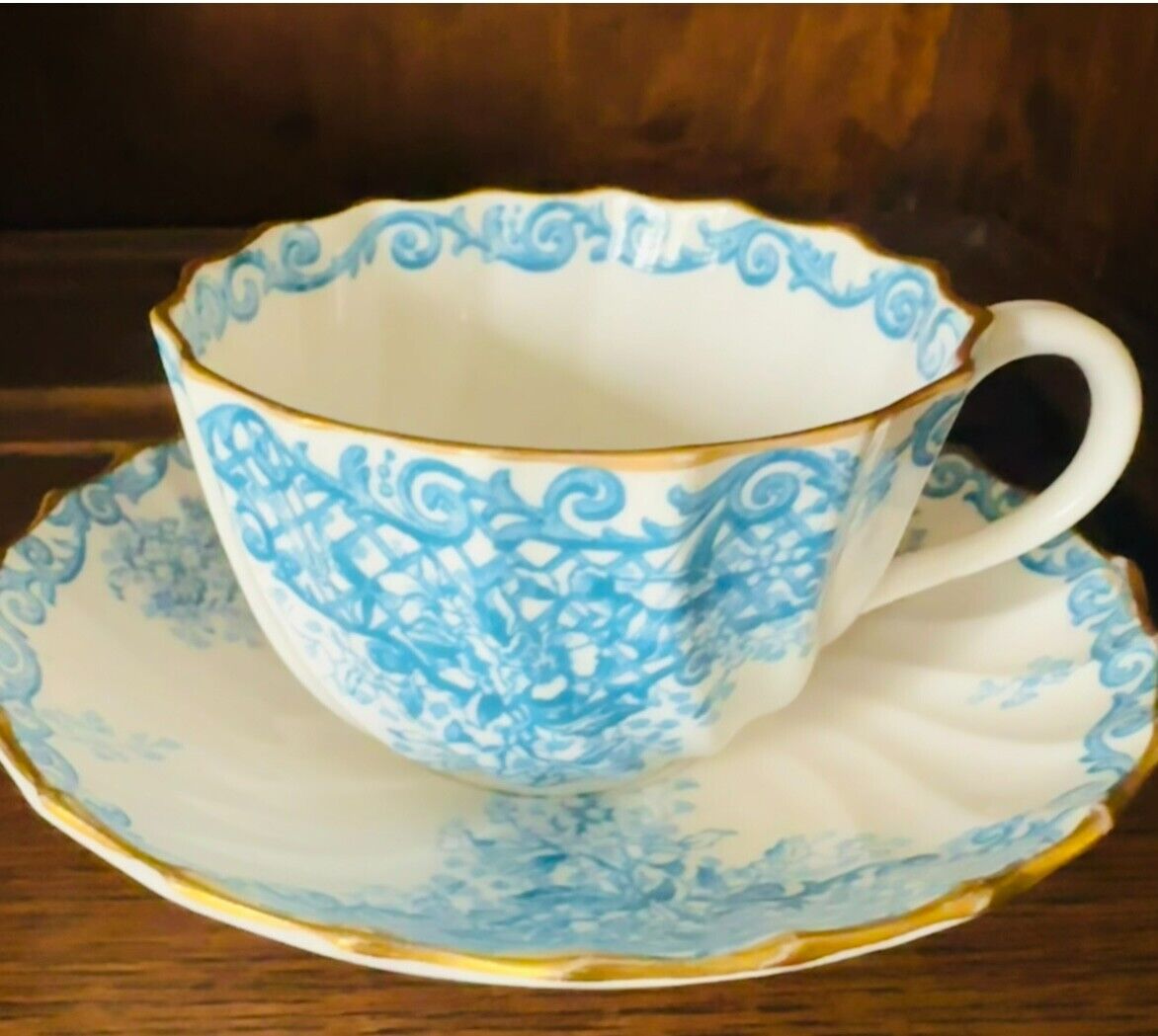 Antique Copeland Spode Tea Cup&Saucer Floss pattern