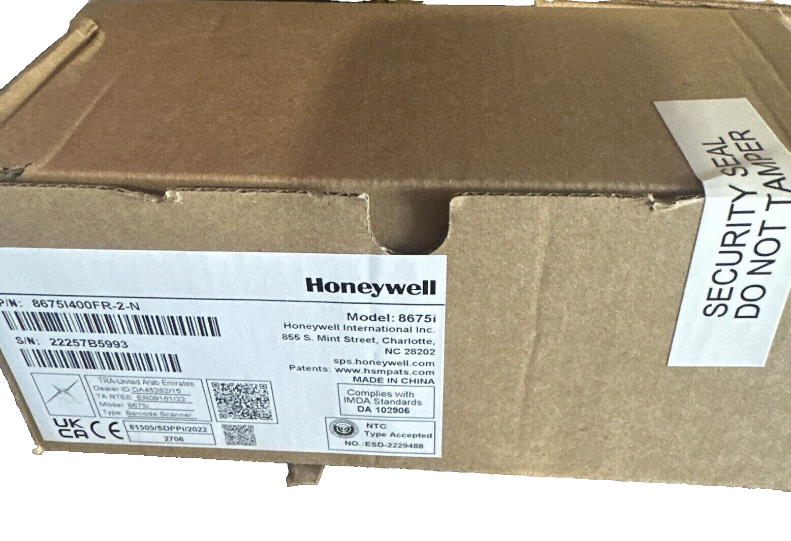 Honeywell 8675i Wearable 2D Barcode Scanner 8675I400FR-2-N (new in box) 8675I