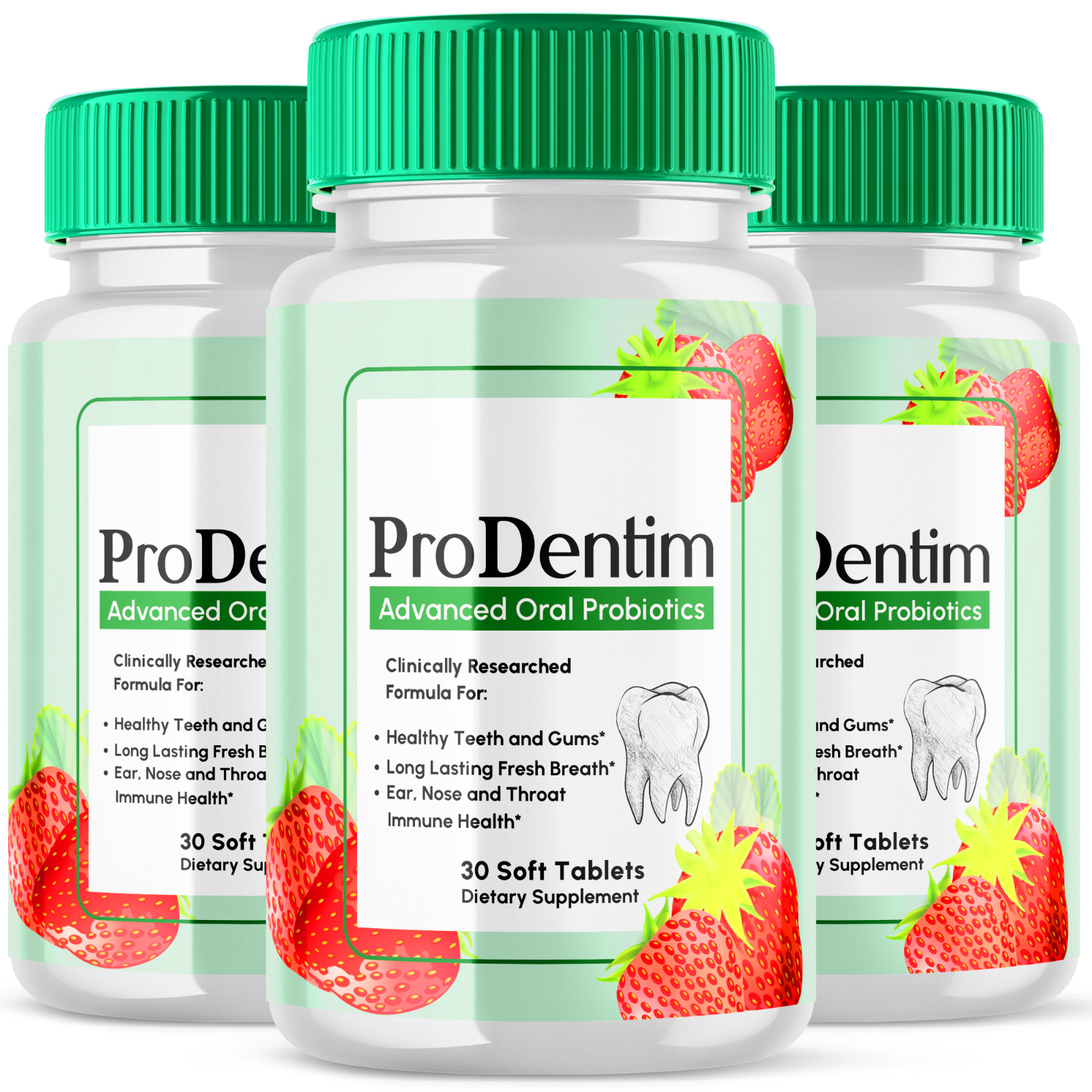 (3 Pack) Prodentim Soft Tablets Chewable Probiotic For Gums Teeth (90 Tablets)