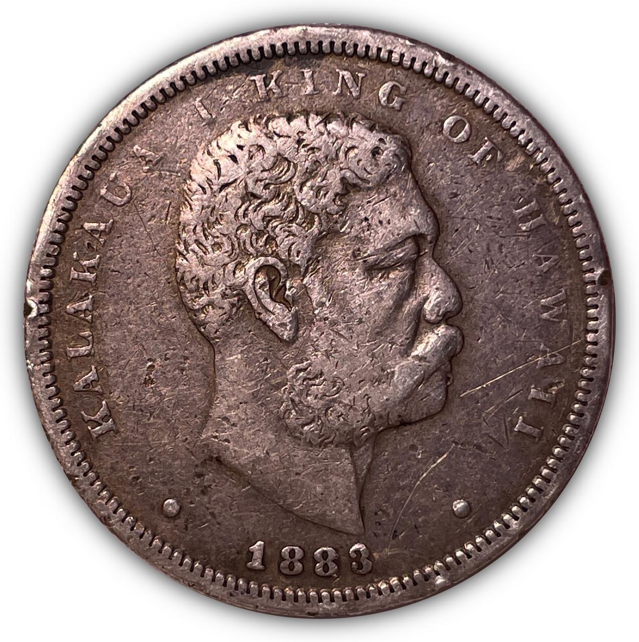 1883 Kingdom of Hawaii Half Dollar Extremely Fine XF Coin #4752
