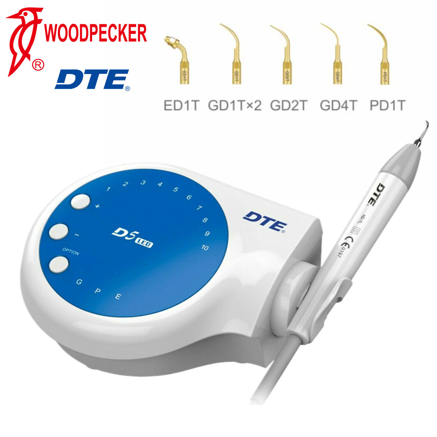 Original Woodpecker DTE D5 LED Dental Ultrasonic Piezo Scaler SATELEC Handpiece