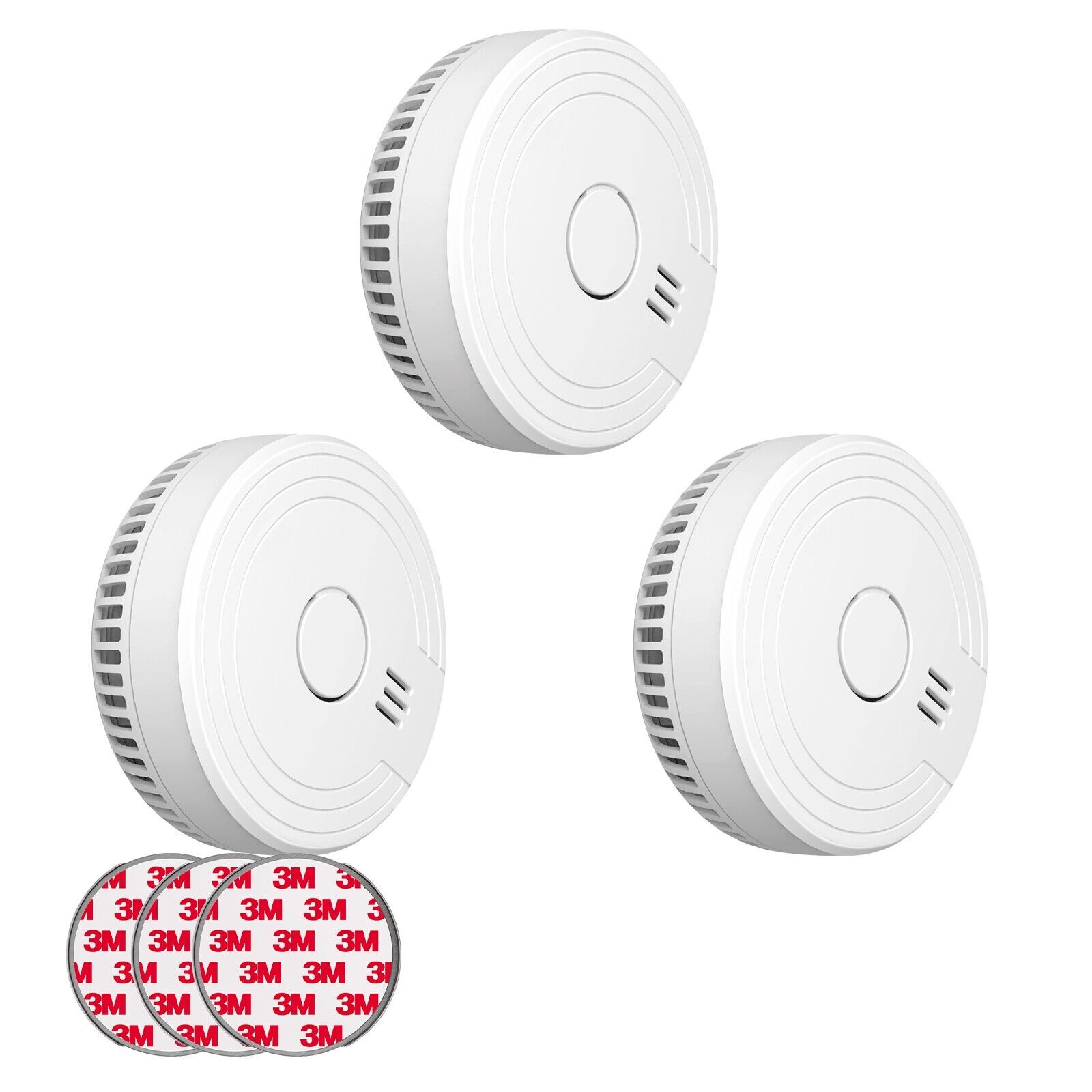 NEW ORIGINAL ECOEY FIRE ALARM SMOKE DETECTOR PHOTOELECTRIC With Batteries 3PCS