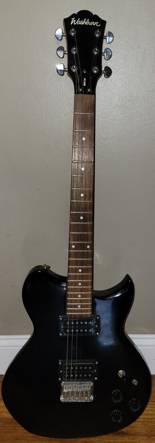 WASHBURN WI14 Electric Guitar With Black Finish Double Humbucker