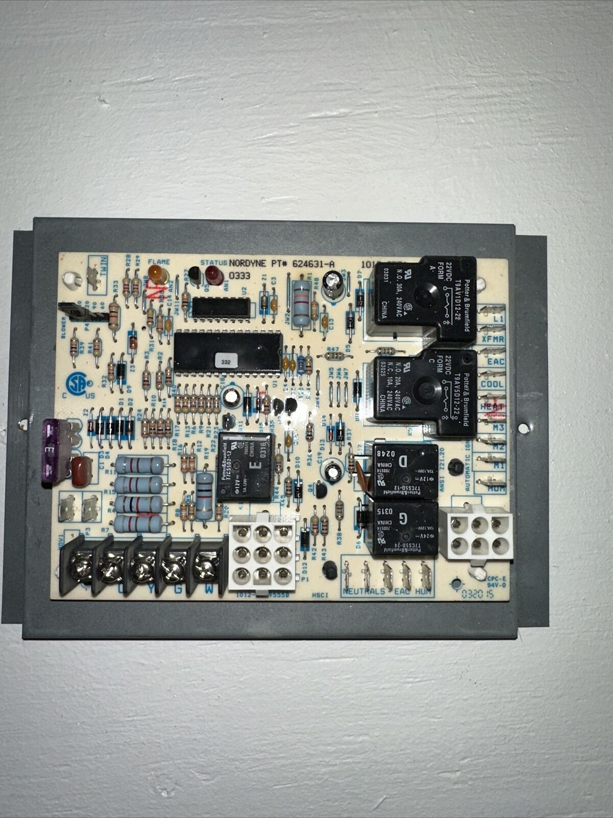 OEM Intertherm Miller Nordyne Furnace Control Circuit Board 624631A 624631-A