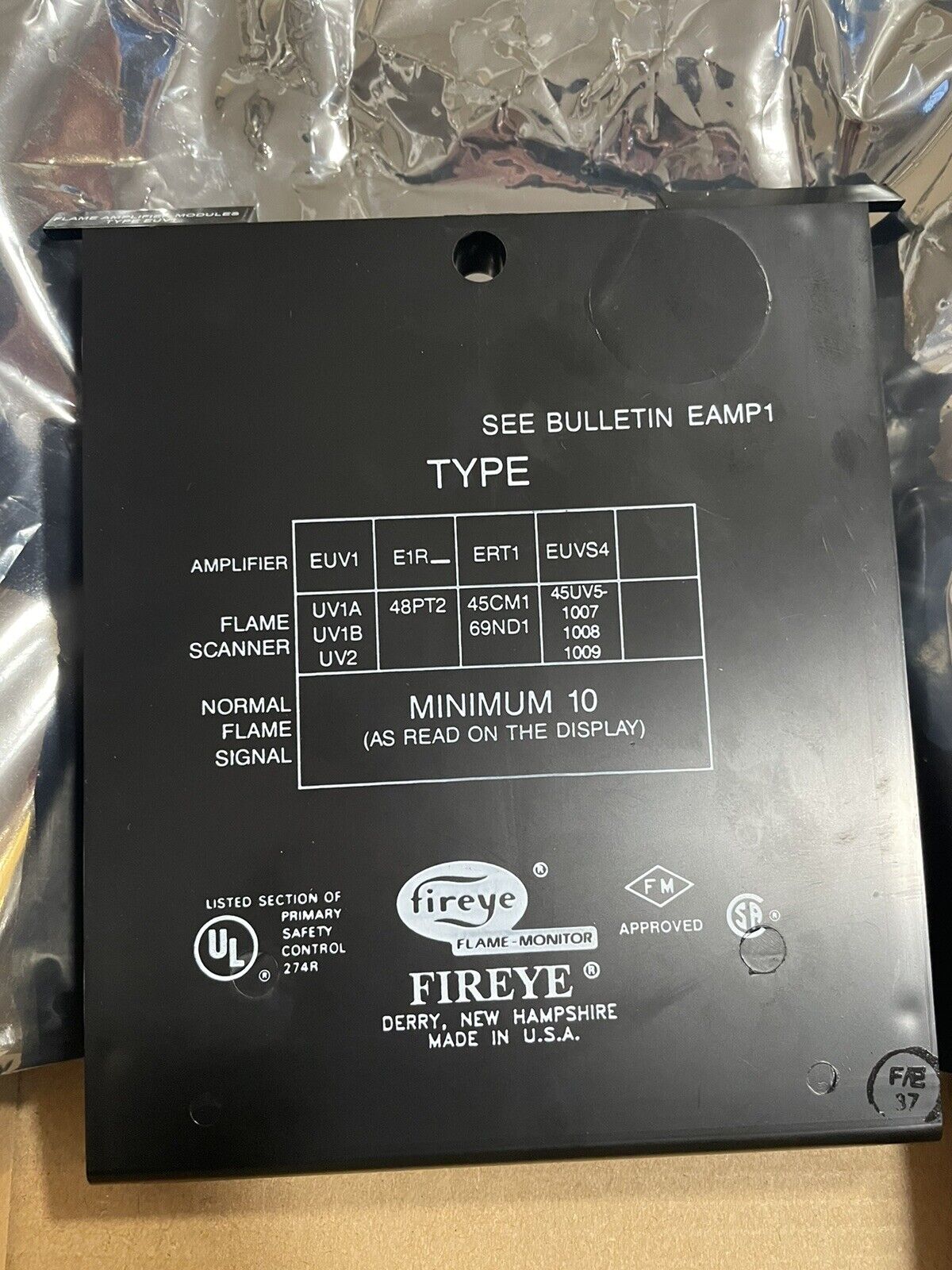Fireye EUV1 Ultraviolet Amplifier Module