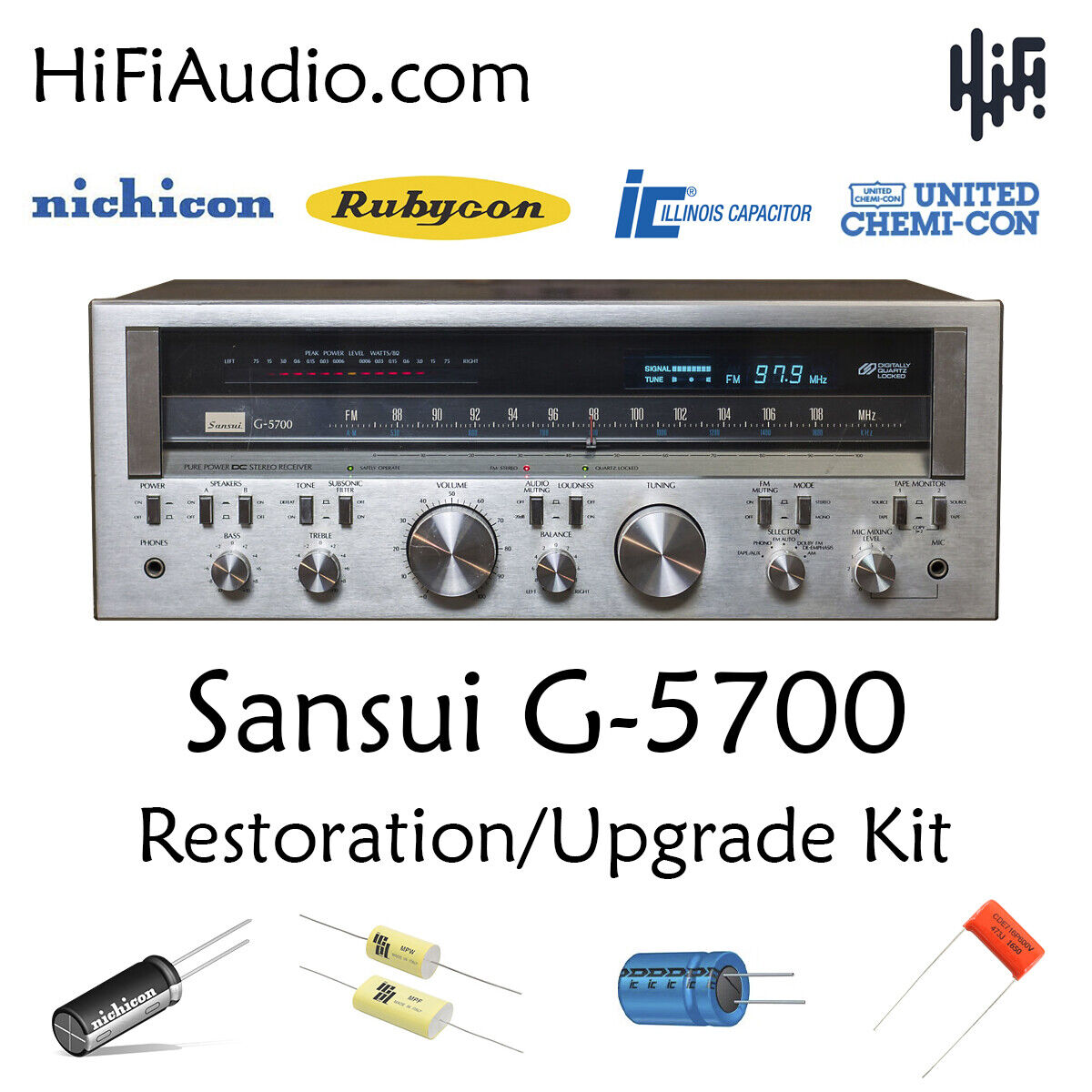 Sansui G-5700 rebuild restoration kit repair instructions fix filter capacitor