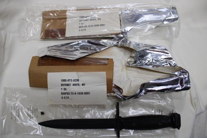 US Military IMPERIAL Knife M7 UNOPENED NOS packaged 3/74 Collector Grade