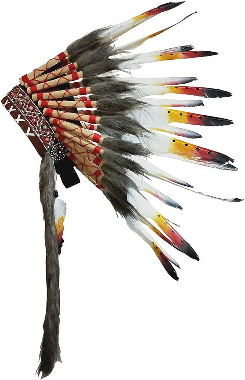 Feather Headdress - Native American Indian Style Headwear