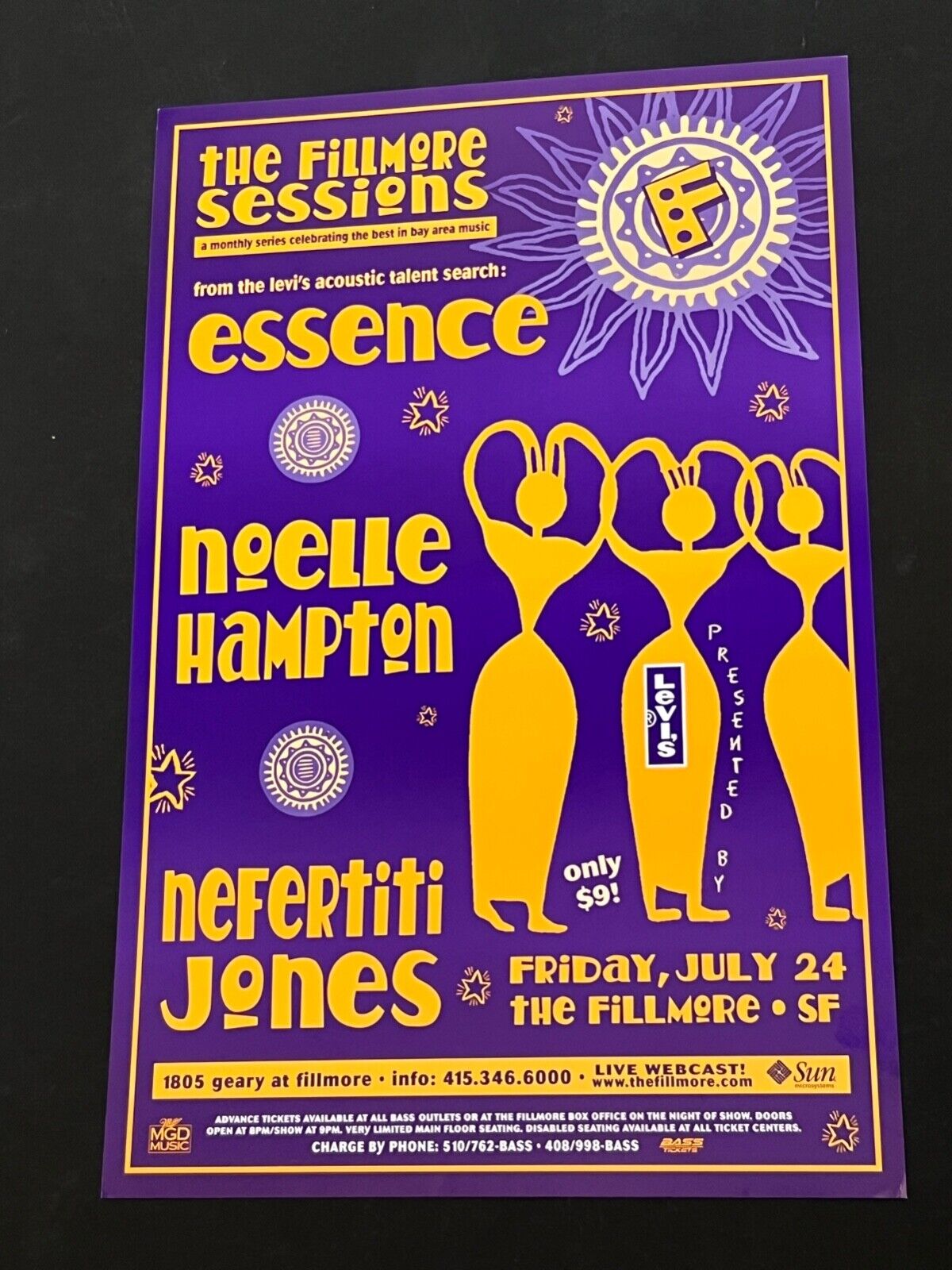 Levi\'s Jeans Presents @ Fillmore Original Concert Poster Essence Noelle