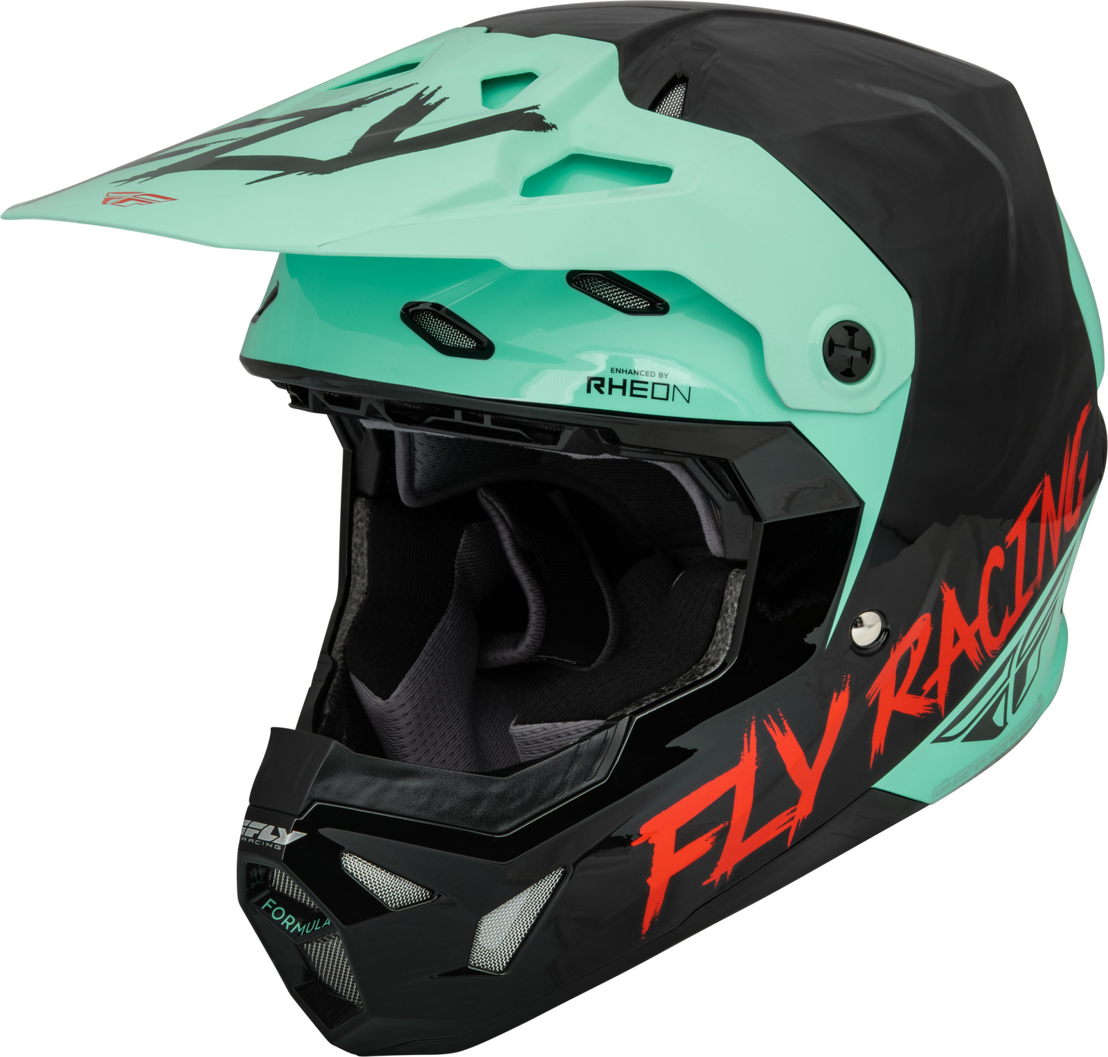 Fly Racing 2023 Adult Formula CP Helmet (Black/Mint/Red, Medium)