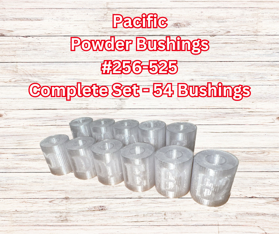 Pacific Powder Bushing Set # 256 - 525 Full Complete 54 Bushing Set - AntiStatic