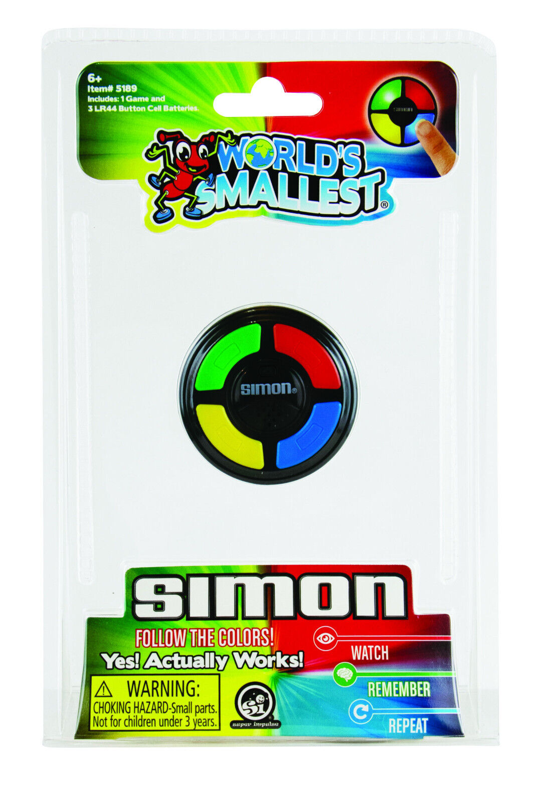 Worlds Smallest SIMON GAME Electronic Memory Handheld Pocket Size Miniature