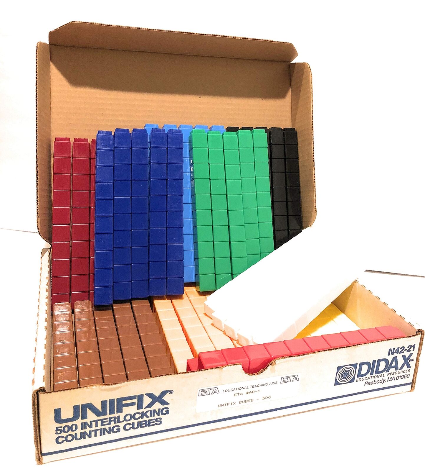 Unifix Cubes Ten Assorted Colors Set of 500