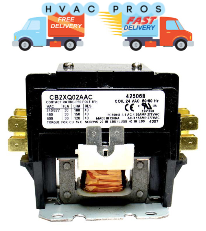  Trane American Standard 24v Condenser Contactor Relay 2 Pole 30 Amp C147094P03
