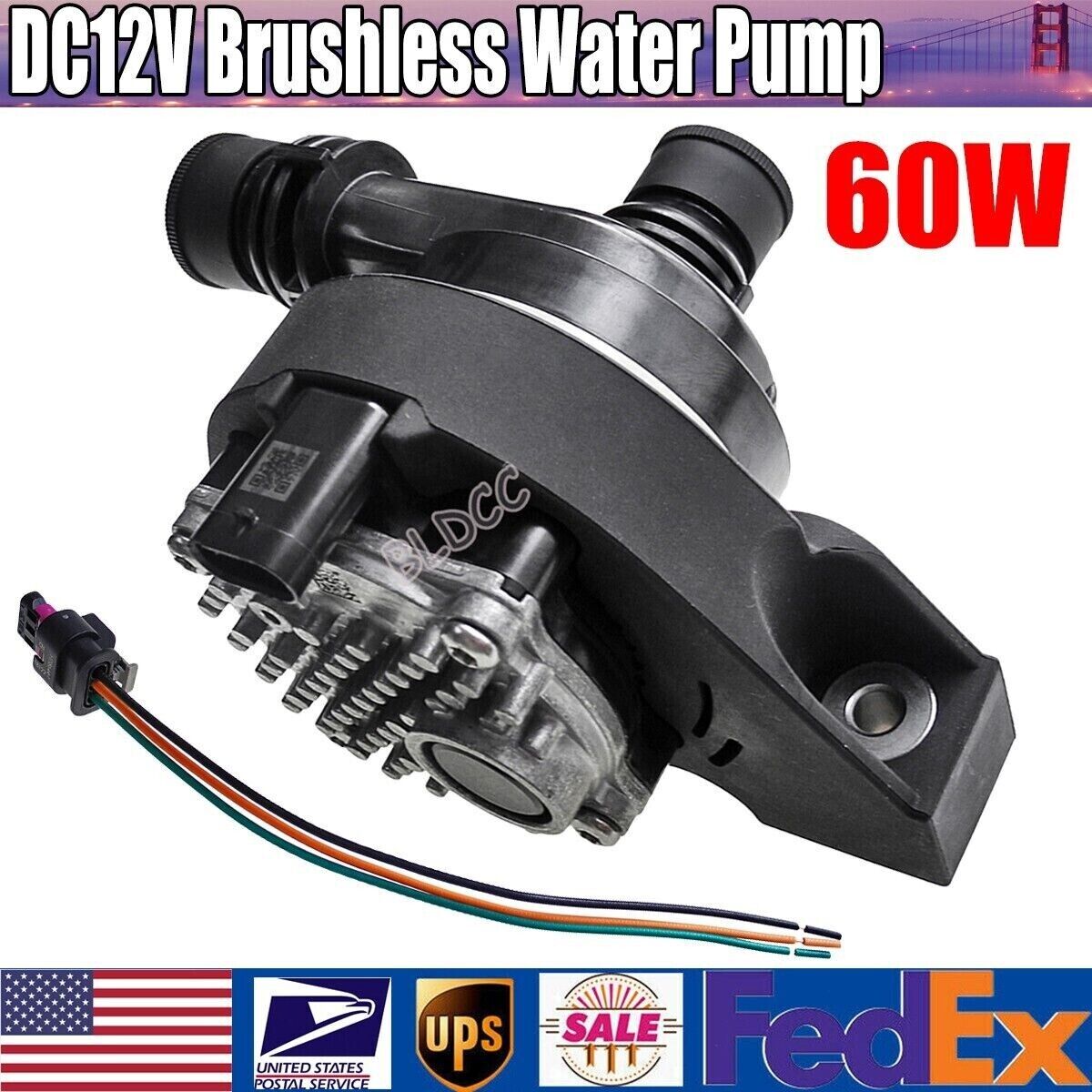 DC 12V 60W Brushless Engine Auxiliary Water Pump Automotive Car Circulation Pump
