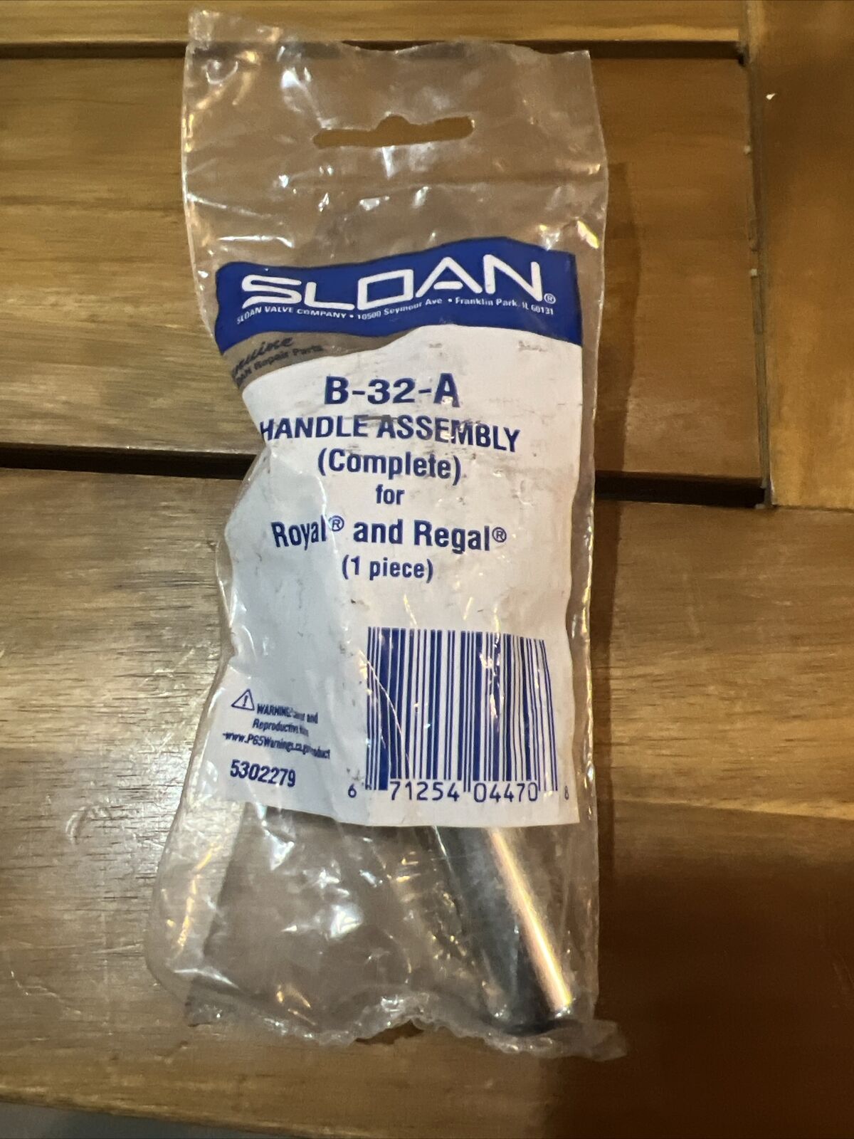 SLOAN B32A Handle Assembly f/ Royal and Regal Flush Valves 5302279